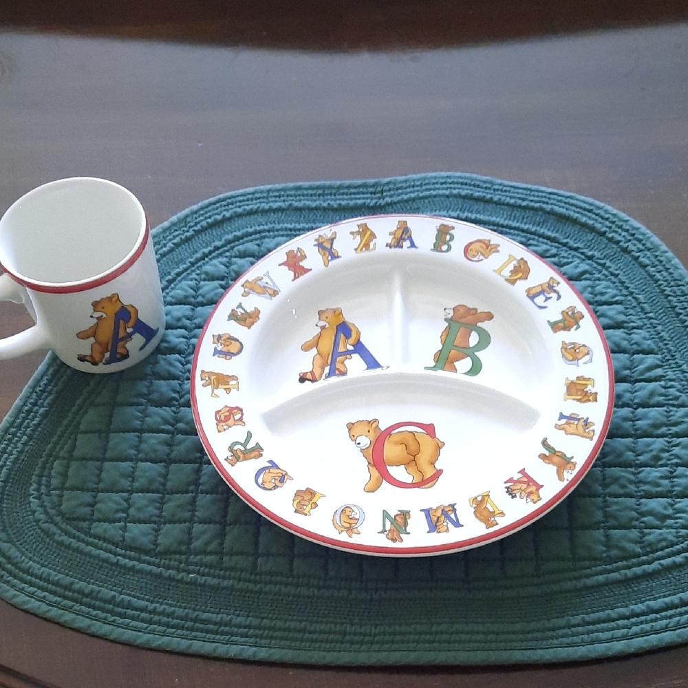Tiffany & Co. Alphabet Bear Dinnerware Set - White and Multicolor